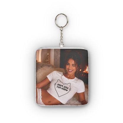 Your Custom Photo Mini Plush Keychain | Soft Squishy Sensory Bag Charm