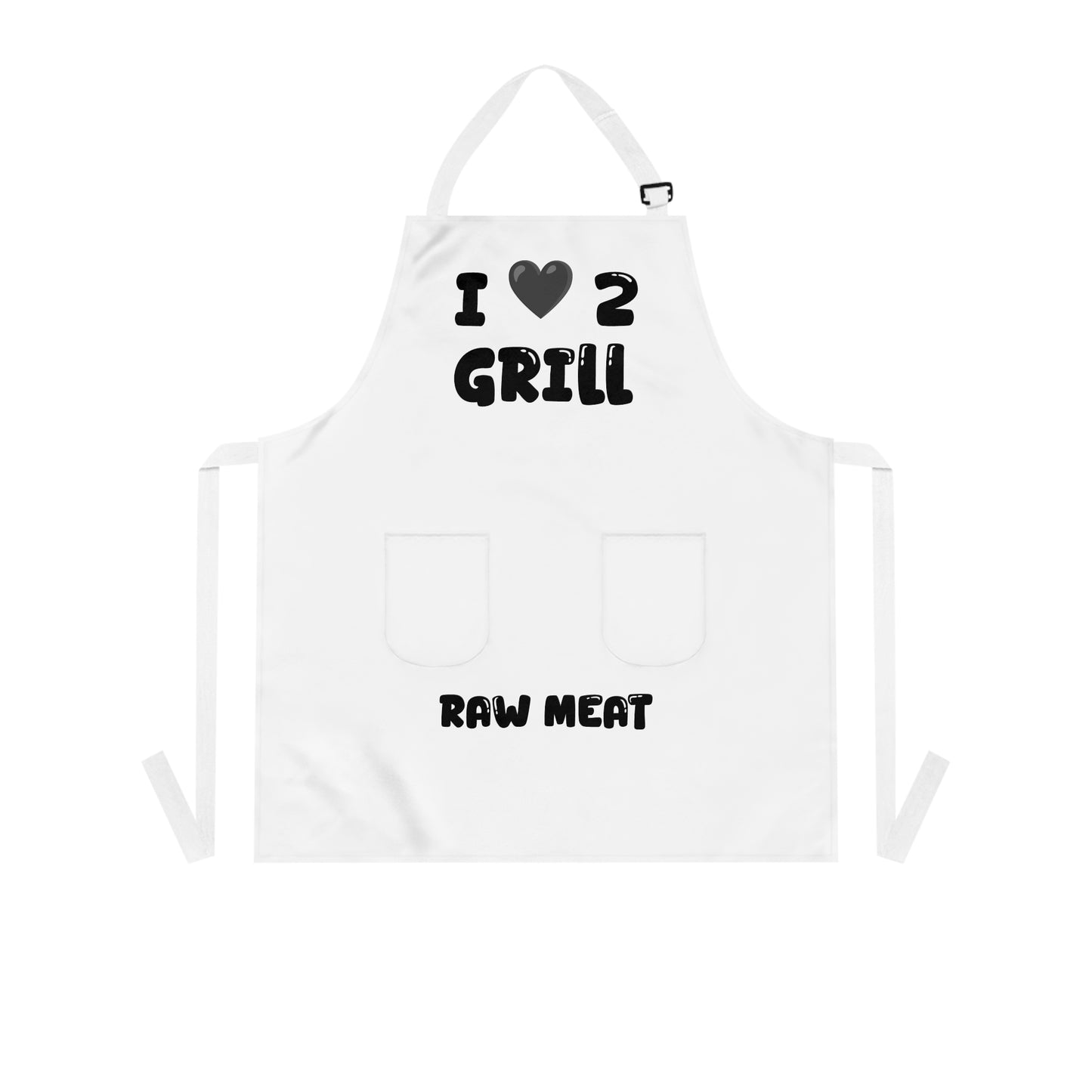 Funny BBQ Apron for Men | Father's Day Gift for Dad | I Love To Grill Raw Meat Apron