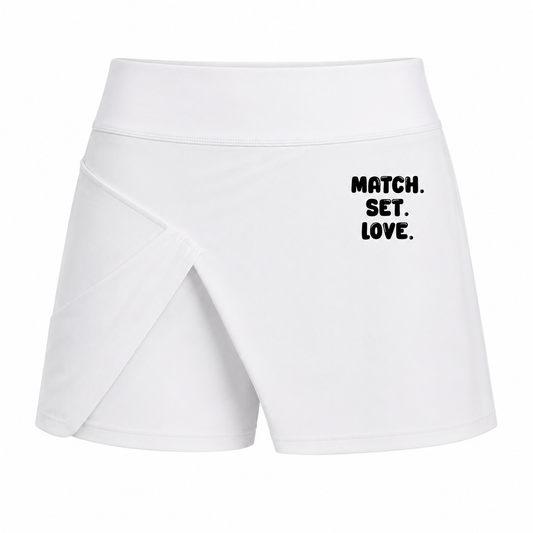 Match. Set. Love. Women's Tennis Skort Athletic Golf & Court Skirt