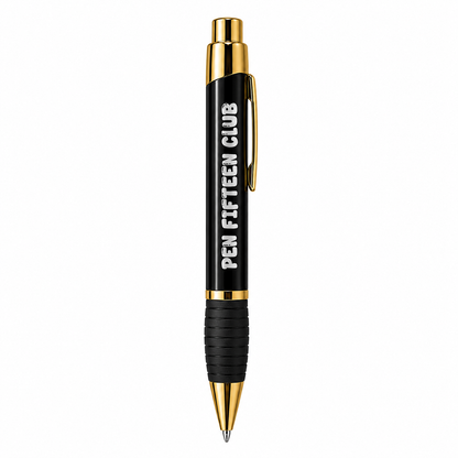 Gag Gift Pen Fifteen Club Brass Ballpoint Pen | Engraved Pen with Rubber Gripper