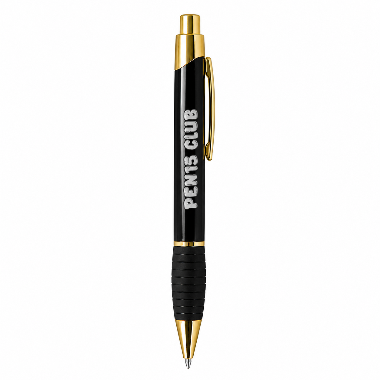 Pen15 Club Brass Ballpoint Pen | Engraved Pen with Rubber Gripper | Naughty Season