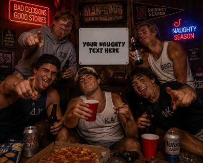 Custom Metal Sign | Funny Man Cave Wall Decor | Your Naughty Text Here