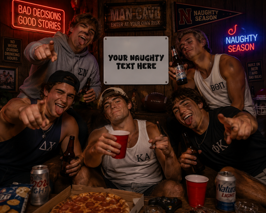 Custom Metal Sign | Funny Man Cave Wall Decor | Your Naughty Text Here