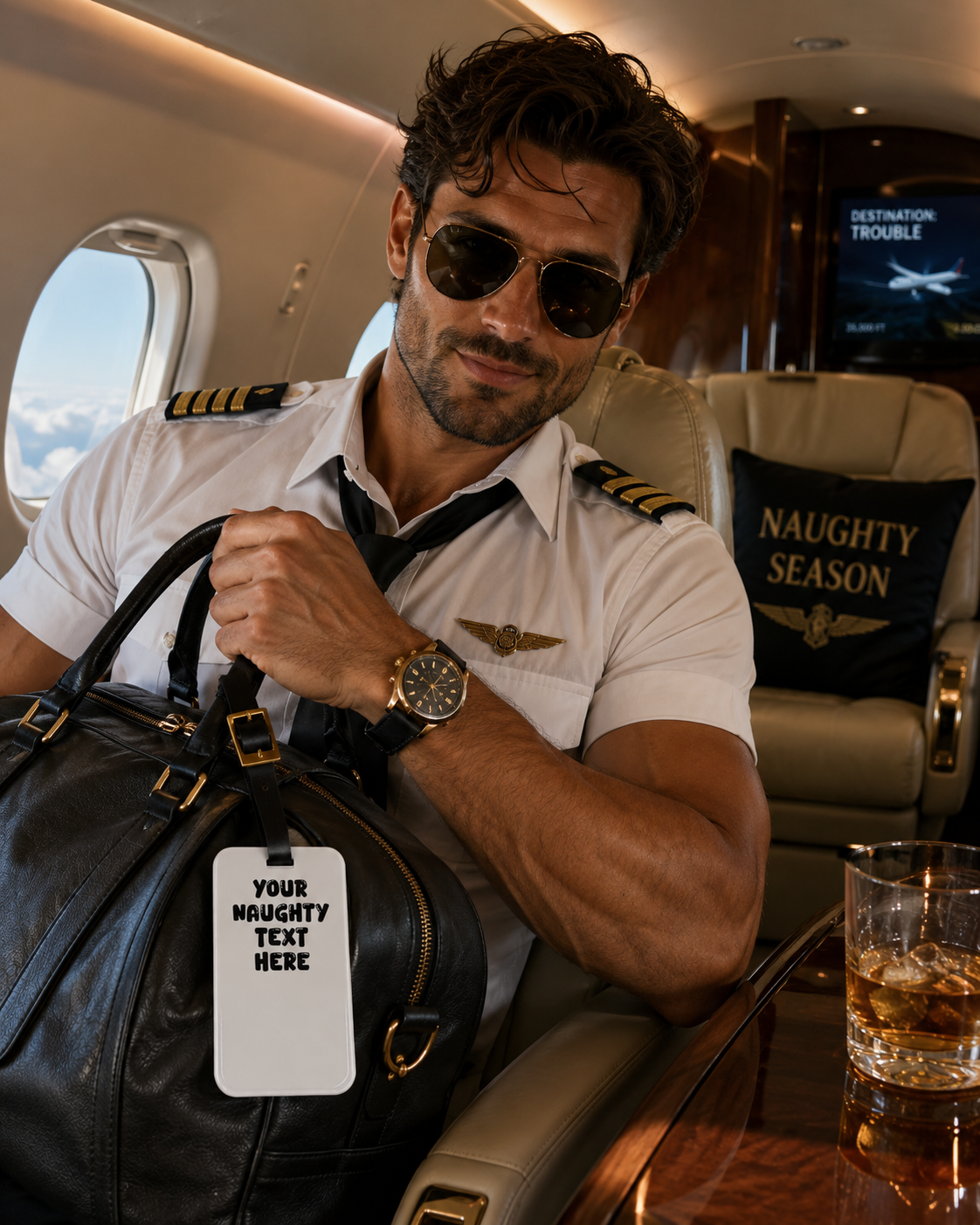 Personalized Luggage Tag | Custom Travel Bag Tag | Your Naughty Text Here