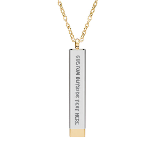 18K Gold Plated Stainless Steel Necklace - Your Naughty Secret Message Custom Personalized