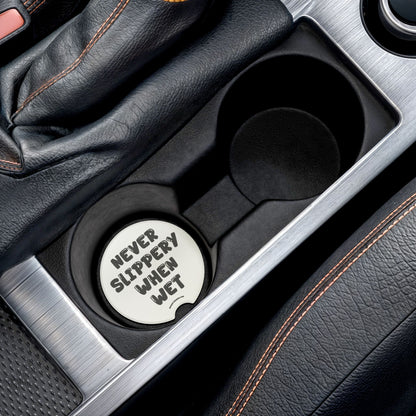 Never Slippery When Wet Soapstone Car Coaster | Absorbent Cup Holder Insert