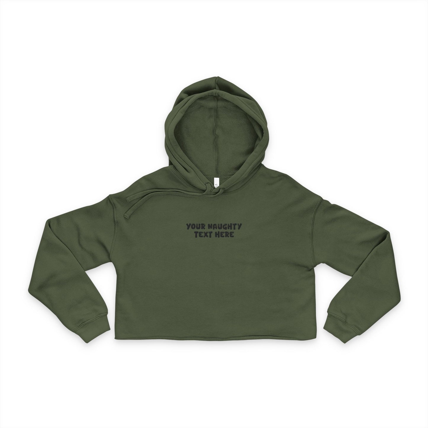 Custom Cropped Hoodie | Personalized Text Women's Crop Hoodie | Naughty Season