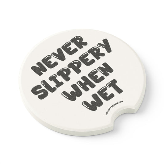 Never Slippery When Wet Soapstone Car Coaster | Absorbent Cup Holder Insert