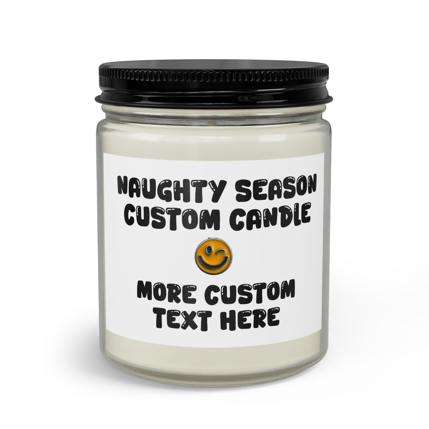 Personalized Custom Text + Image Naughty Season Candle Set with Matches & Wick Trimmer