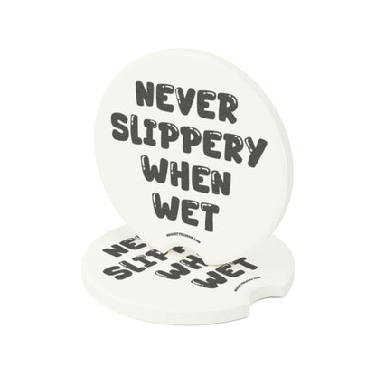 Never Slippery When Wet Soapstone Car Coaster | Absorbent Cup Holder Insert