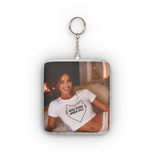 Your Custom Photo Mini Plush Keychain | Soft Squishy Sensory Bag Charm