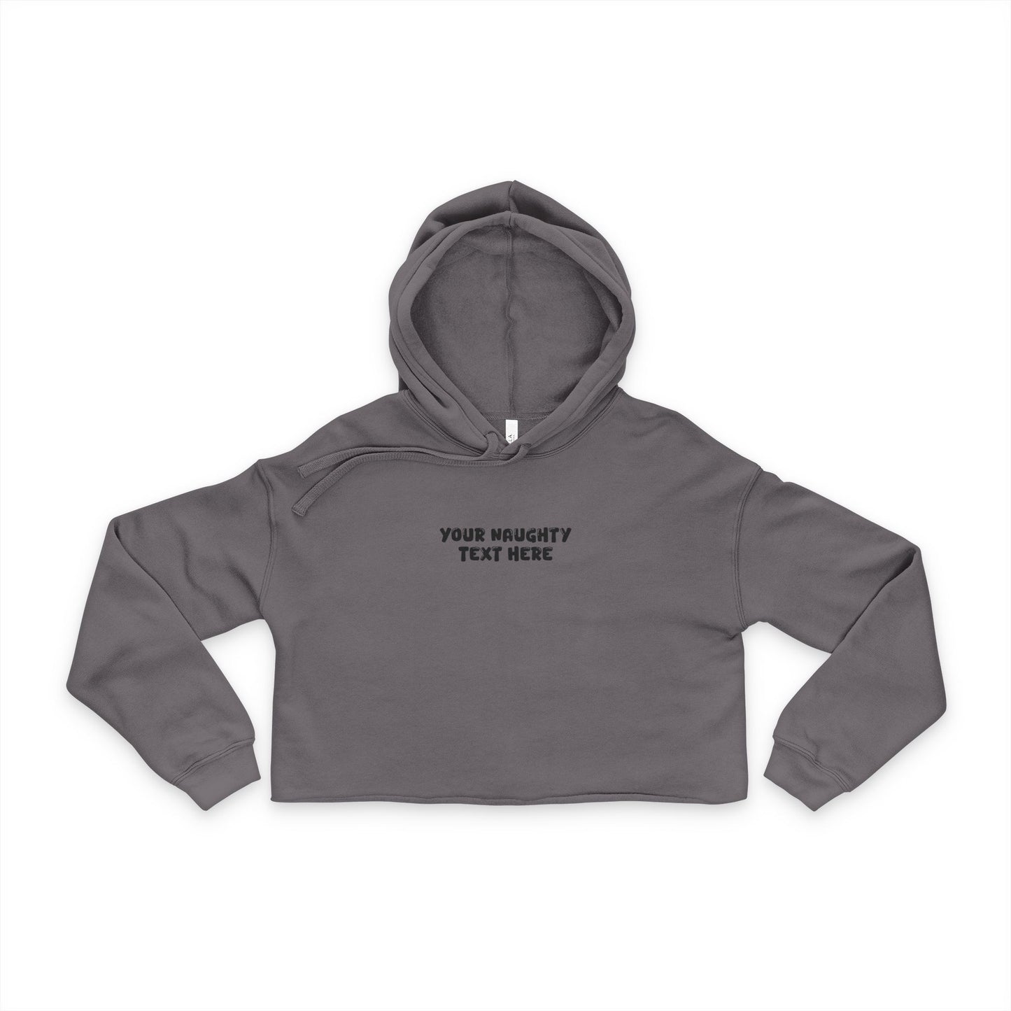 Custom Cropped Hoodie | Personalized Text Women's Crop Hoodie | Naughty Season